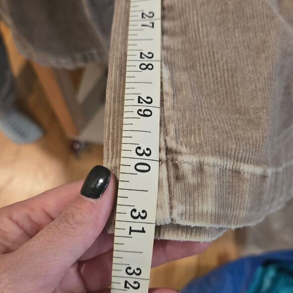 Silver Jeans Corduroy Overalls Beige sz 4 carpenter utility straight leg - Picture 10 of 11
